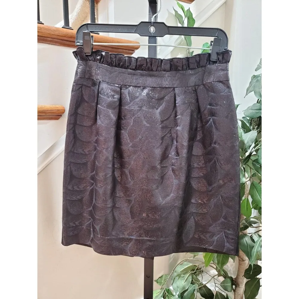 Arden B. Women Black Acetate Metallic Flair Mini Skirt Medium - Image 10