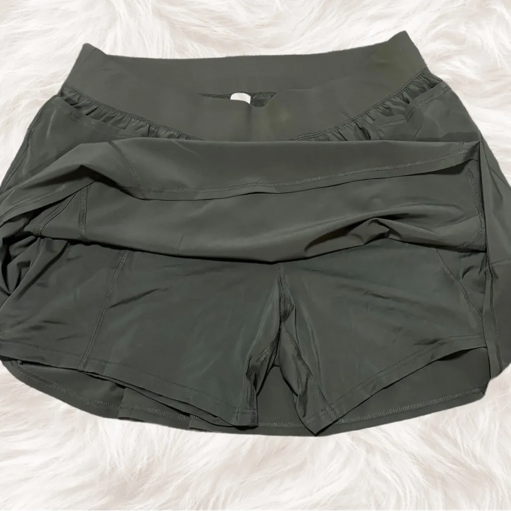LIVI Active Olive Green Athletic Skort Skirt w Shorts Pockets Plus 22/24 Size 2X - Image 3