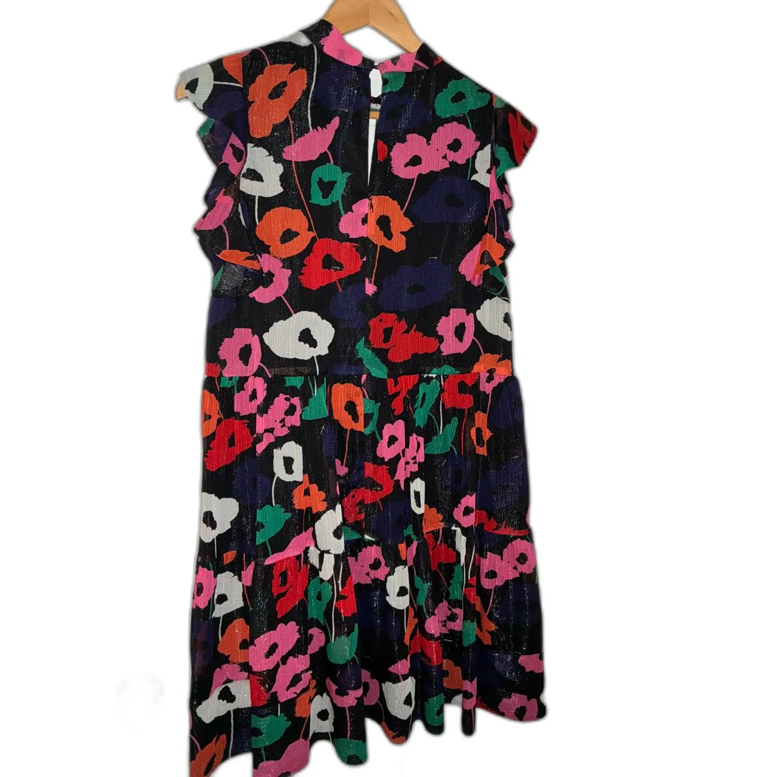 MILLY Women's Layla Poppy Print on Crinkle Chiffon Dress - Small - Image 3