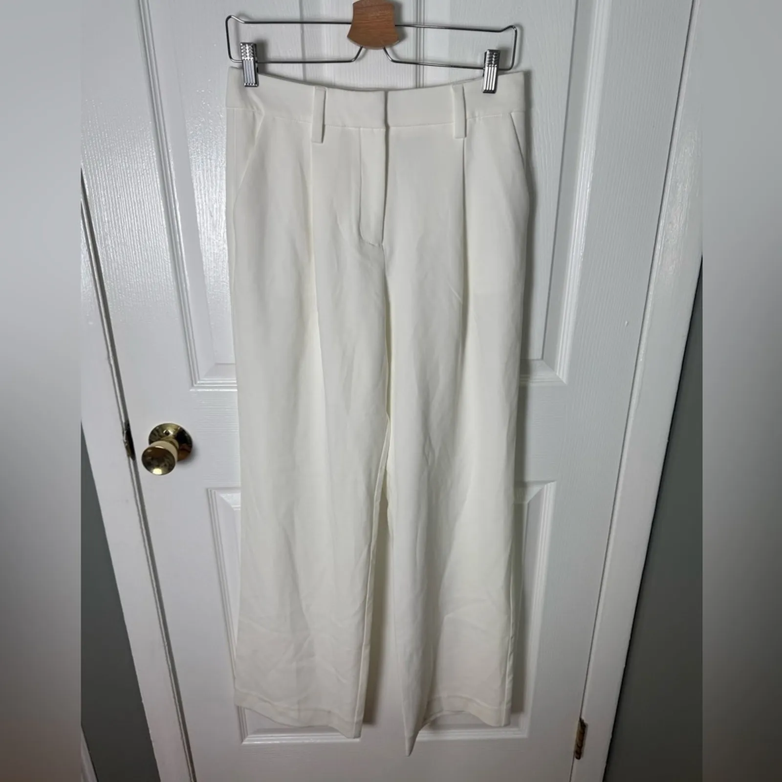 Reformation Auggie Pants in Ivory 4 - Image 3