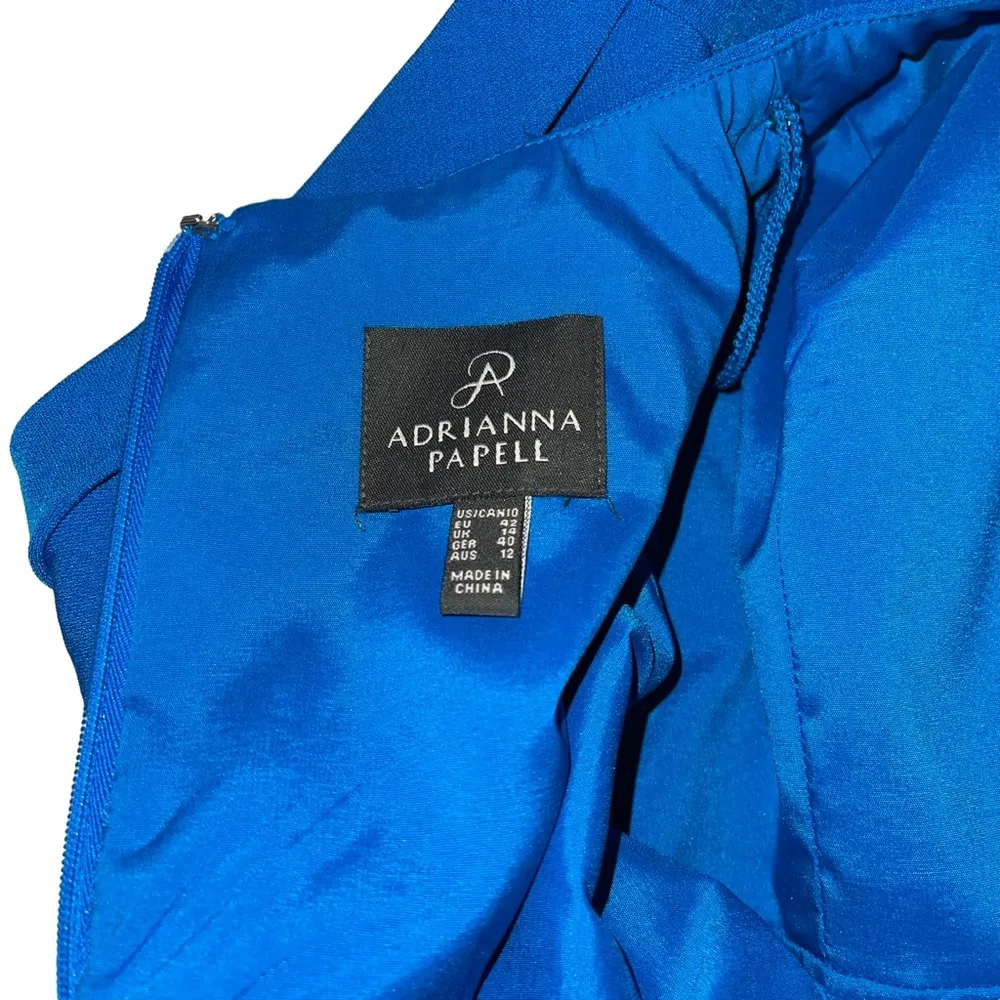 Adrianna Papell Women’s Sleeveless Dress Lace Overlay Zipper Back Knee Length 10 - Image 7