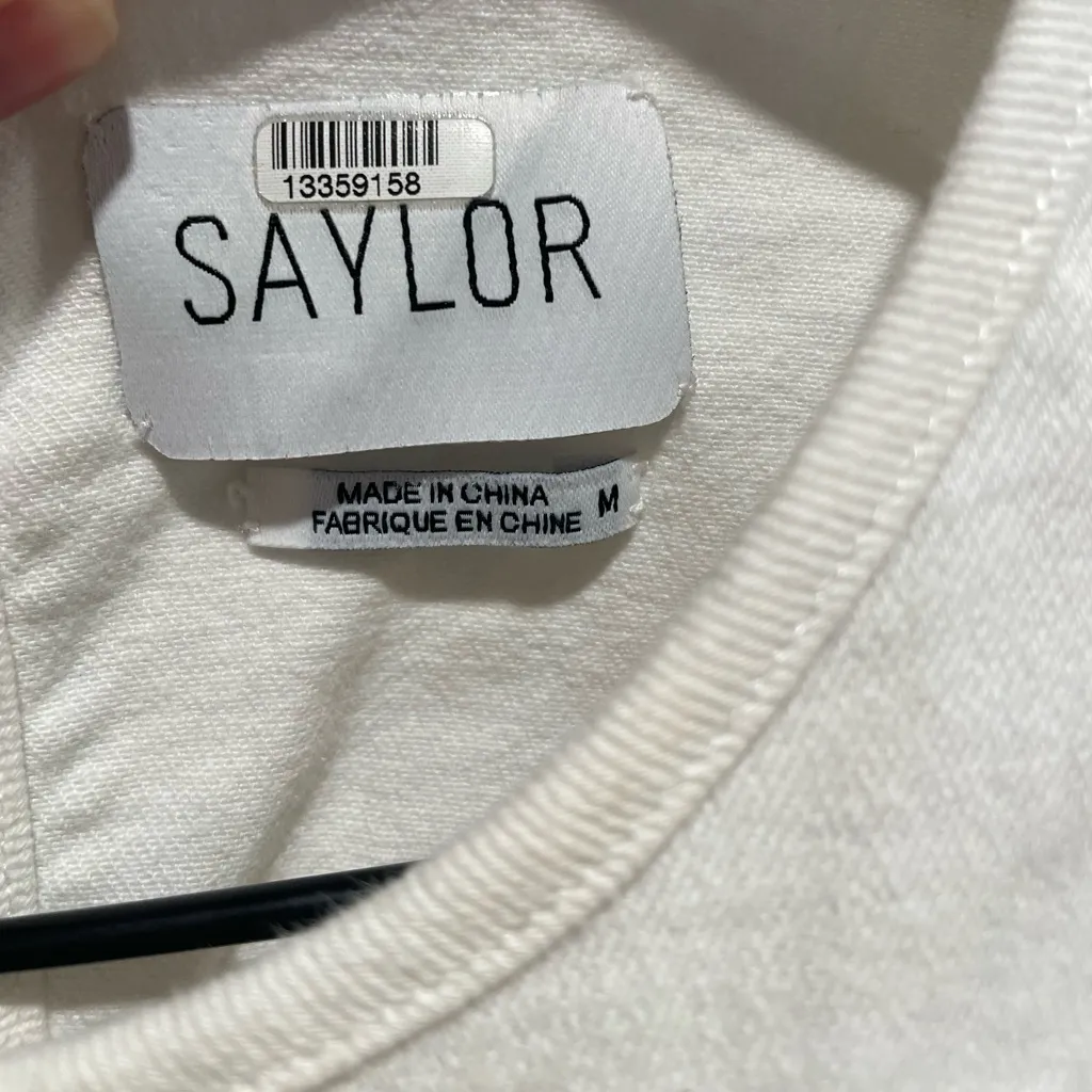 Saylor‎ Harriette Denim Ruffle Sailor Top Size M - Image 5