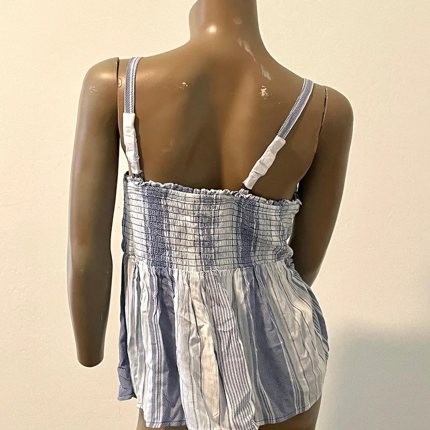 Torrid 0 striped smocked gauze cami top blouse TS 1950 - Image 8