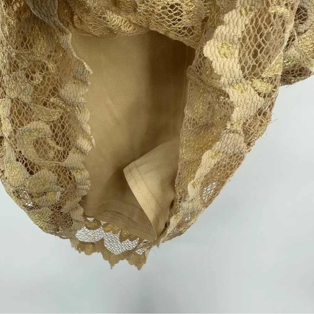 Vintage Y2K Lace Tank Top Size Large V Neck Boho Fairycore Whimsical Early 2000s - Image 7