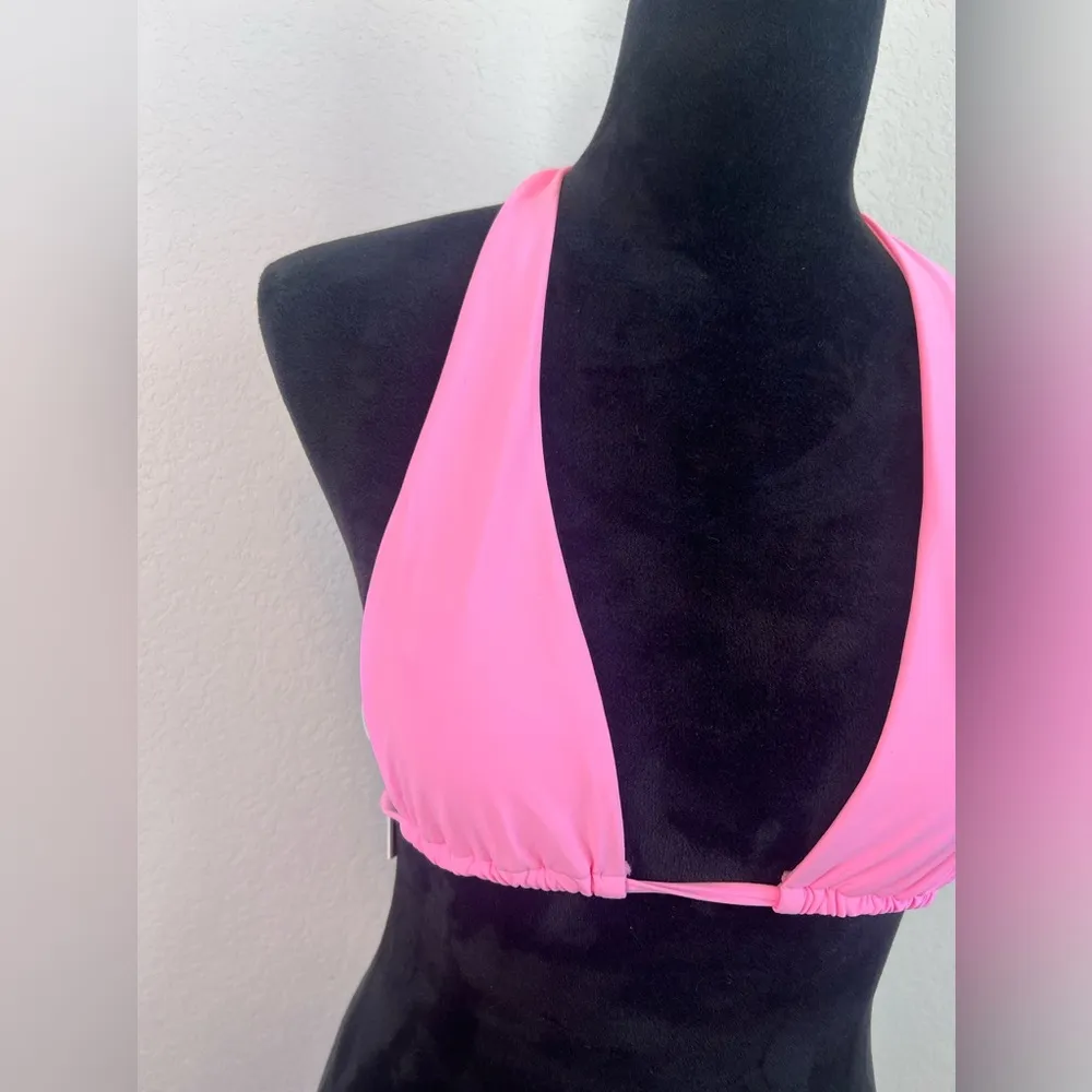 NWT: Good American Sugar Pink002 Halter Bikini Top Size 0 - Image 2