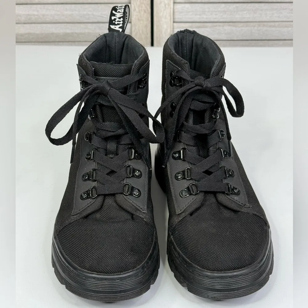 DR. MARTENS Women's Combs Lace Up Combat Boots Black-9 - Image 3