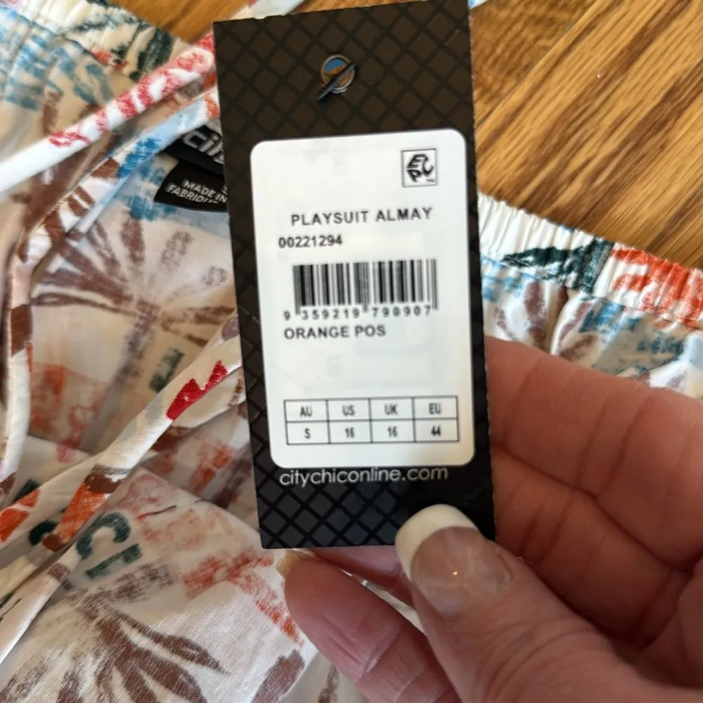 City chic orange postcard play suit - Image 6