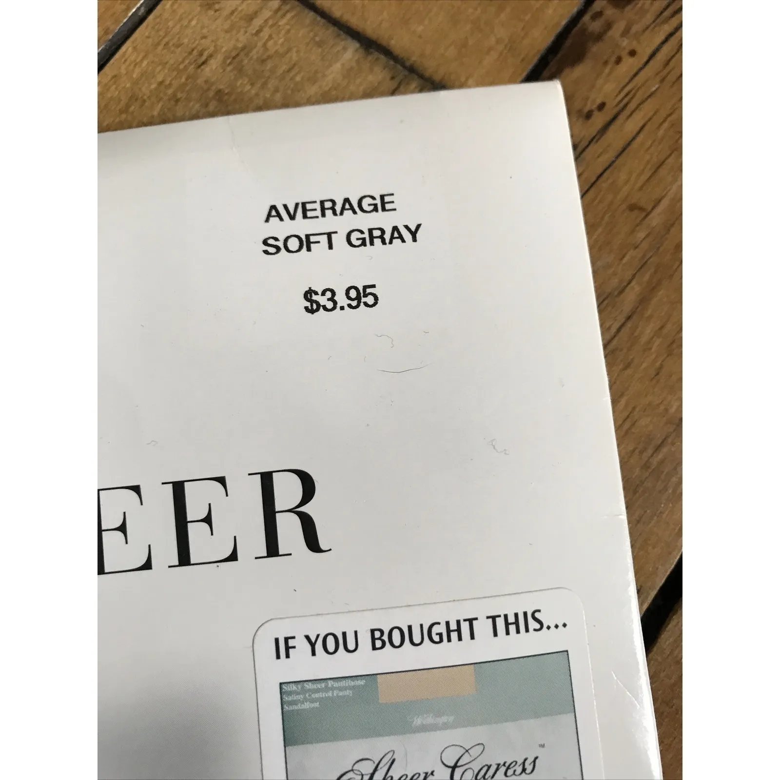 sheer caress pantyhose limited edition average soft gray‎ new - Image 3