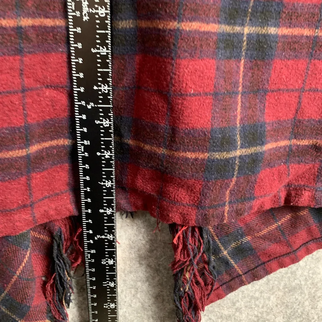 Jolt Womens Size Small Hoodie Lagenlook Plaid Cape‎ Red - Image 7