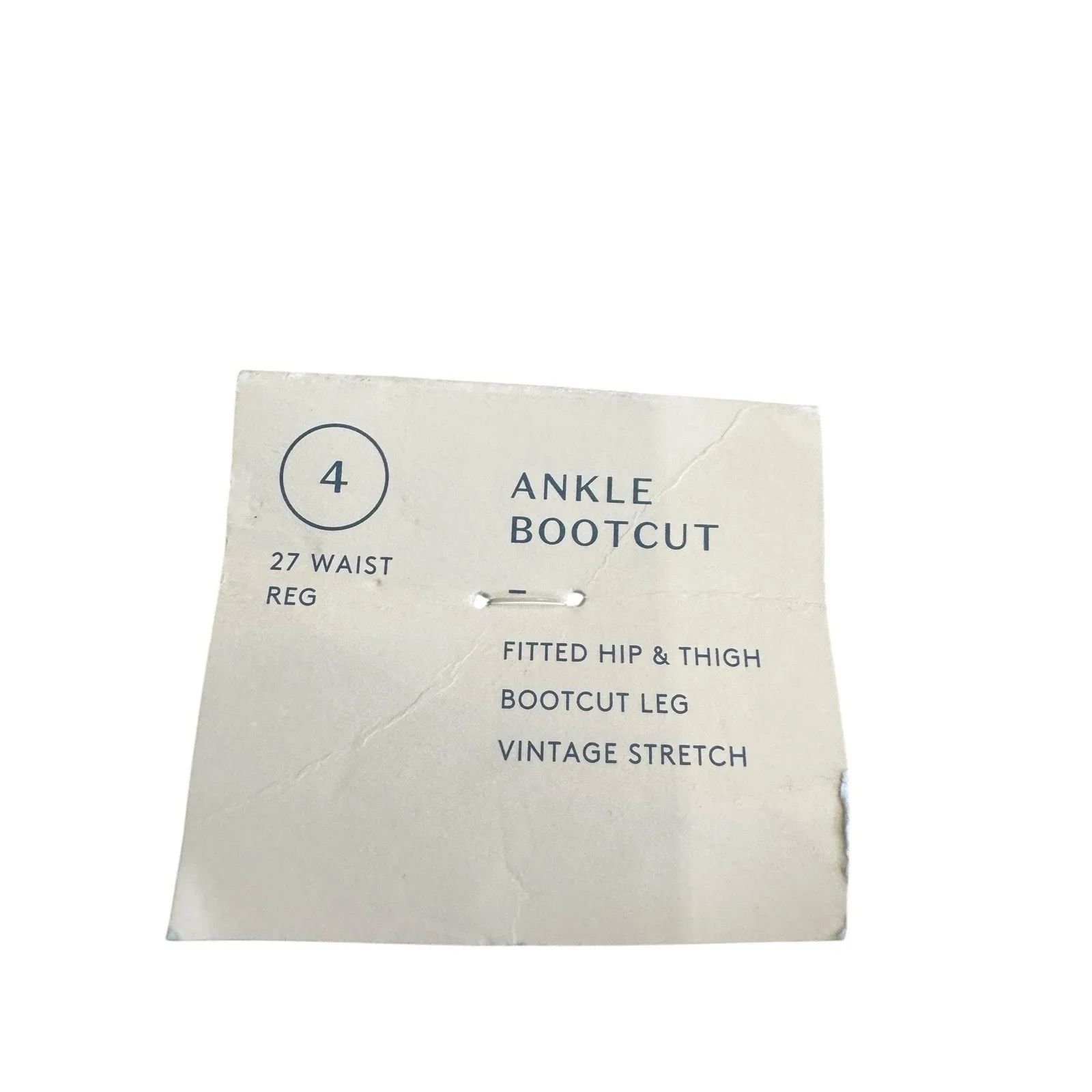 Universal Thread Ankle Boot cut Vintage Stretch Black Raw Cut Jeans Size 4 NEW - Image 6