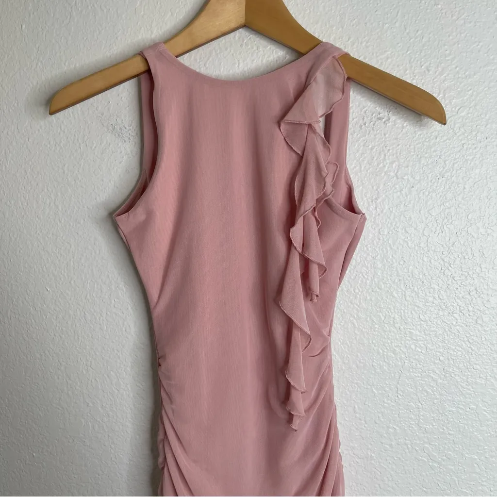 Oh Polly Iolanda Backless Ruffle Mini Dress Light Pink Size 4 - Image 4
