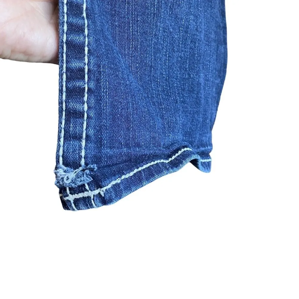 True Religion Disco Billy Big T Jeans Women's Size 28 Bootcut Dark Wash USA Made - Image 3