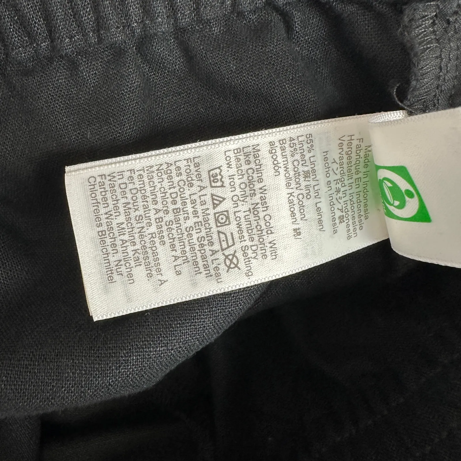 J.Crew Tall Linen Blend Slim Wide Leg Drawstring Pant Pockets Black 20 T NWT - Image 12