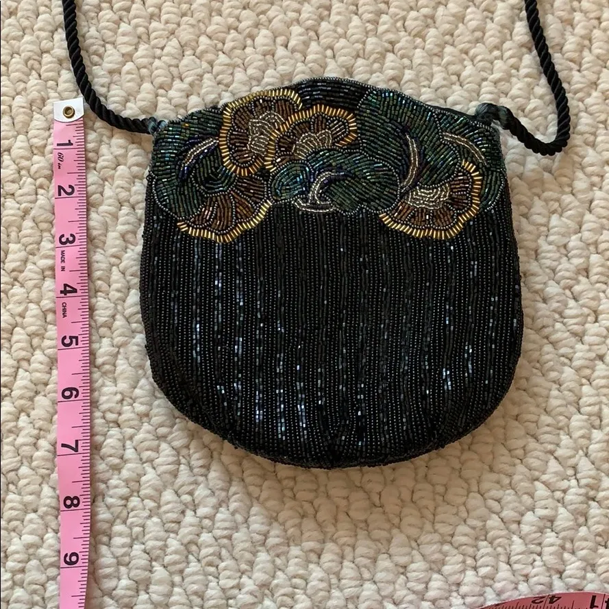 Vintage beaded evening bag Black - Image 7