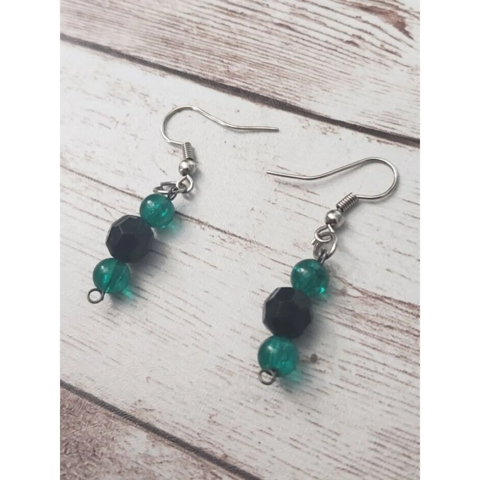 Vintage Earrings For Pierced Ears Beaded Dangle - Image 3