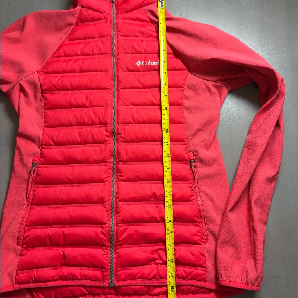 Columbia Flash Forward Hybrid Puffer Jacket 650 Fill Red Winter Coat Ski Hiking - Image 12