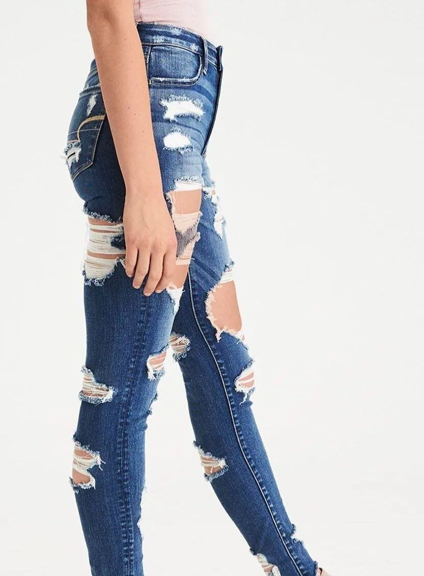 American Eagle ripped front and back jeans - Image 3