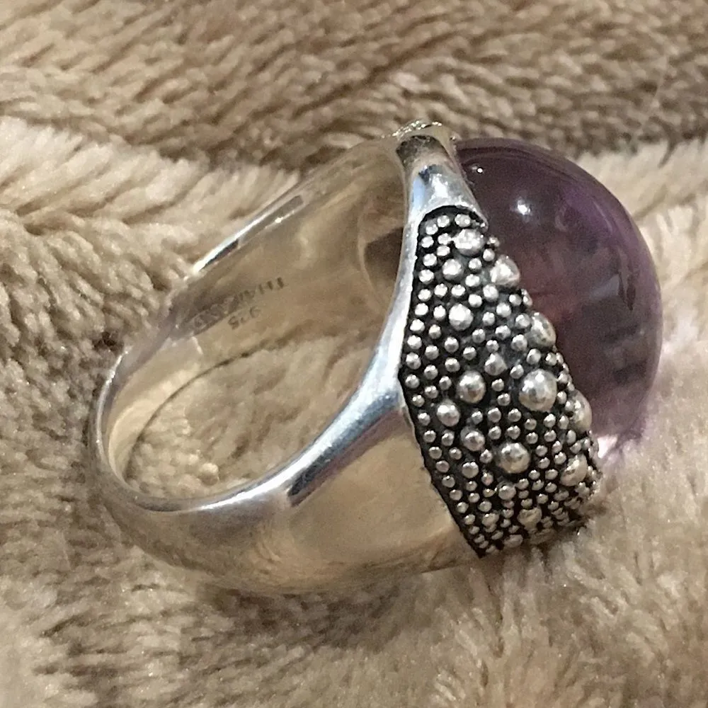 MICHAEL DAWKINS Starry Night Amethyst Sterling Silver 925 Ring Sz 9 - Image 3