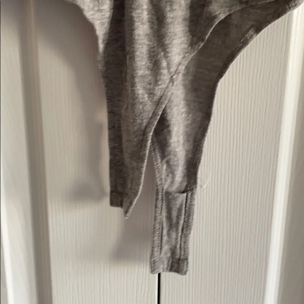 Dance & Marvel Grey Patch Ruffle Sleeve Bodysuit with Distressed Holes - Image 4