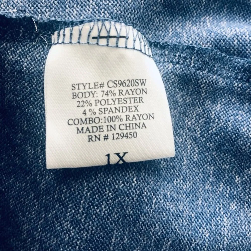 Como Vintage V-Neck Knit Sweater Plus Size 1X NWT - Image 7