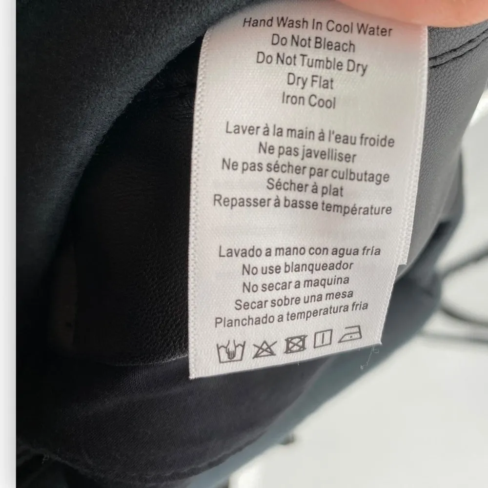 WeWoreWhat Faux Leather Overalls Bib & Brace Vegan - Image 12