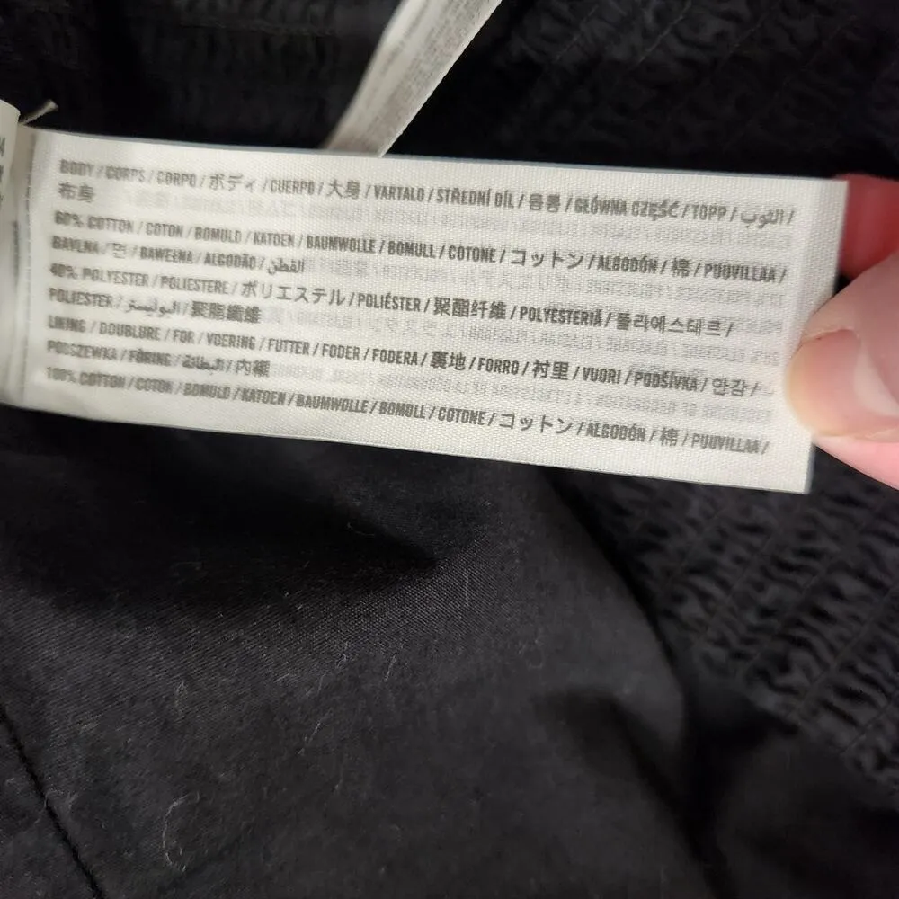 Abercrombie & Fitch Bare Slim Bubble Strap Poplin Top Sleeveless Black Size XS - Image 8