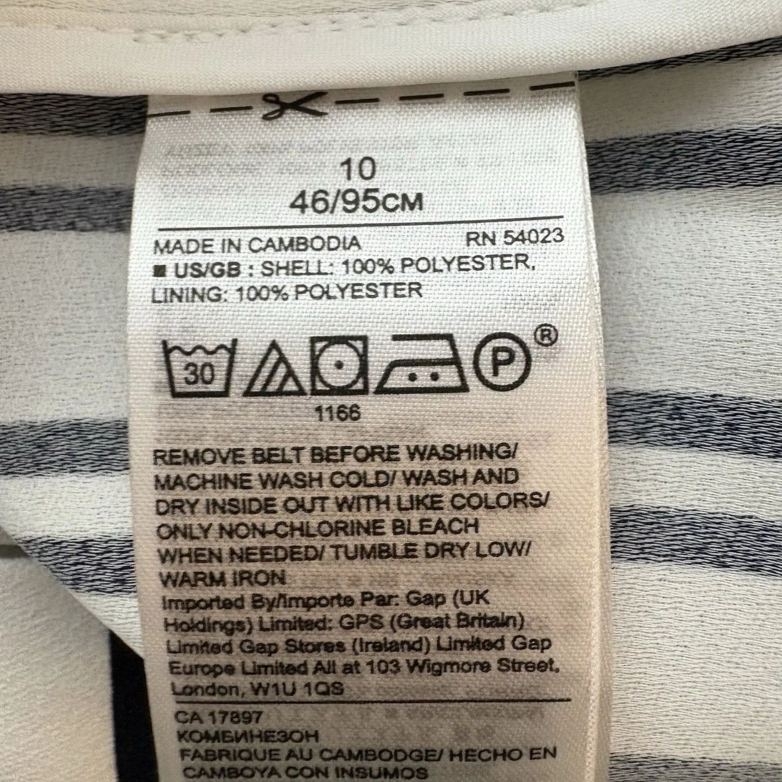 Banana Republic White and Black Sleeveless V neck Flowy Jumpsuit Size 10 Womens - Image 7