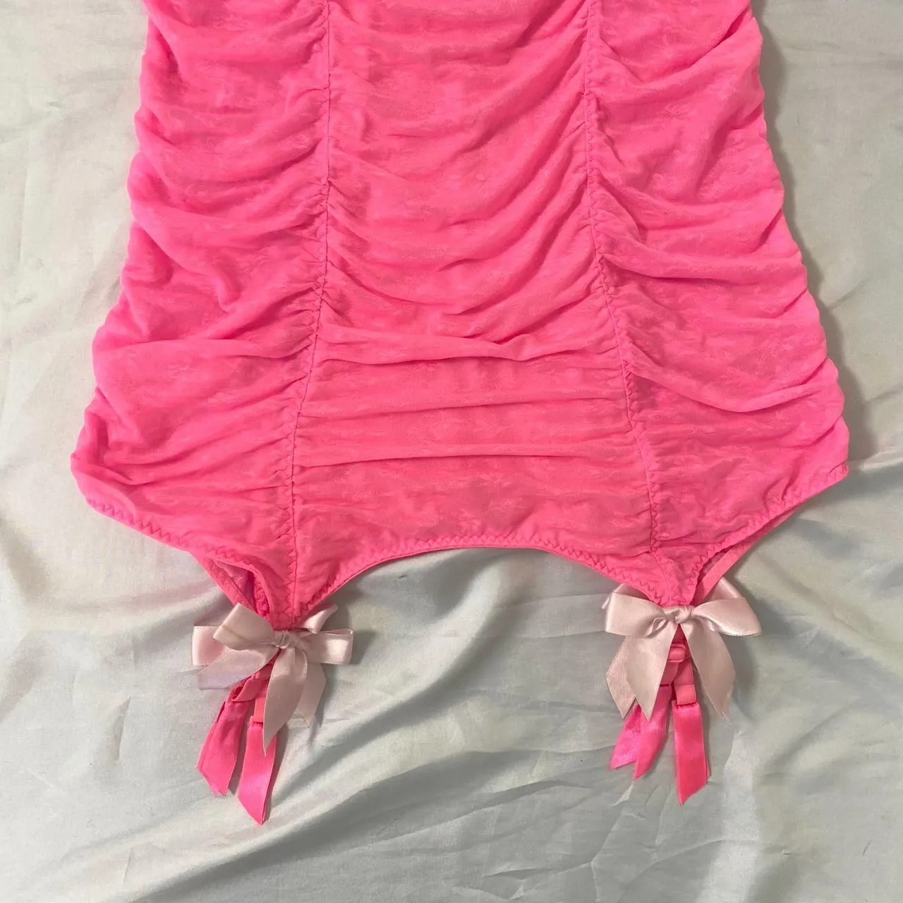 Victoria's Secret Early 2000's Sexy Coquette Pink Lace Lingerie Slip Dress 36 C - Image 3