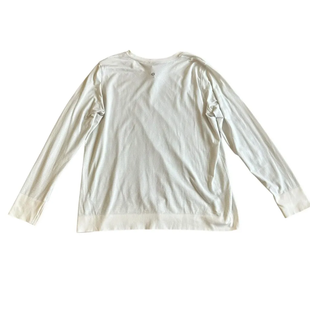 Lululemon Swiftly Long Sleeve White Shirt Top Athleisure Athletic Size 14 Womens - Image 7
