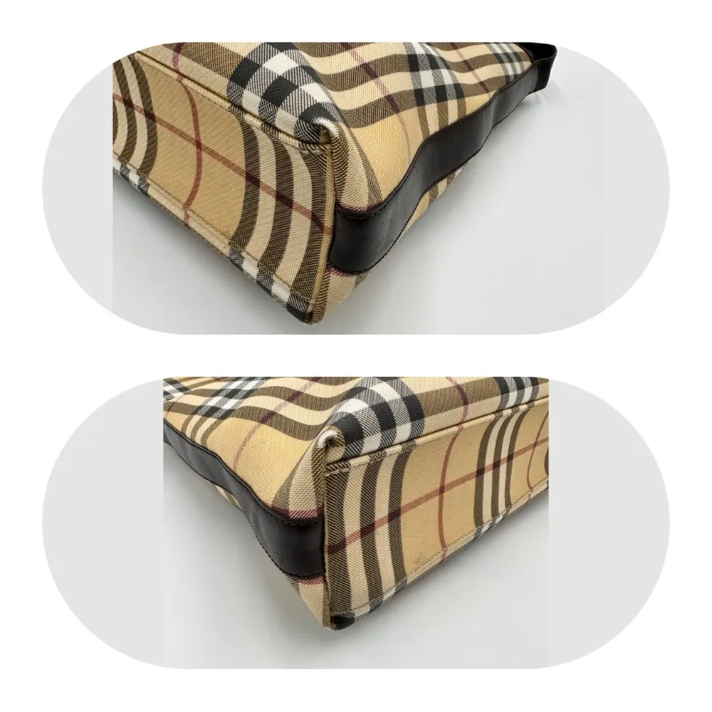 BURBERRY LONDON Nova Check Shoulder Bag
PVC Leather Beige - Image 10