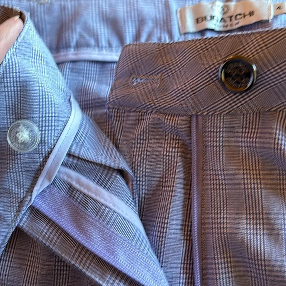 Bugatchi Women size 4 shorts, purple and white, 10" inseam White - Image 7