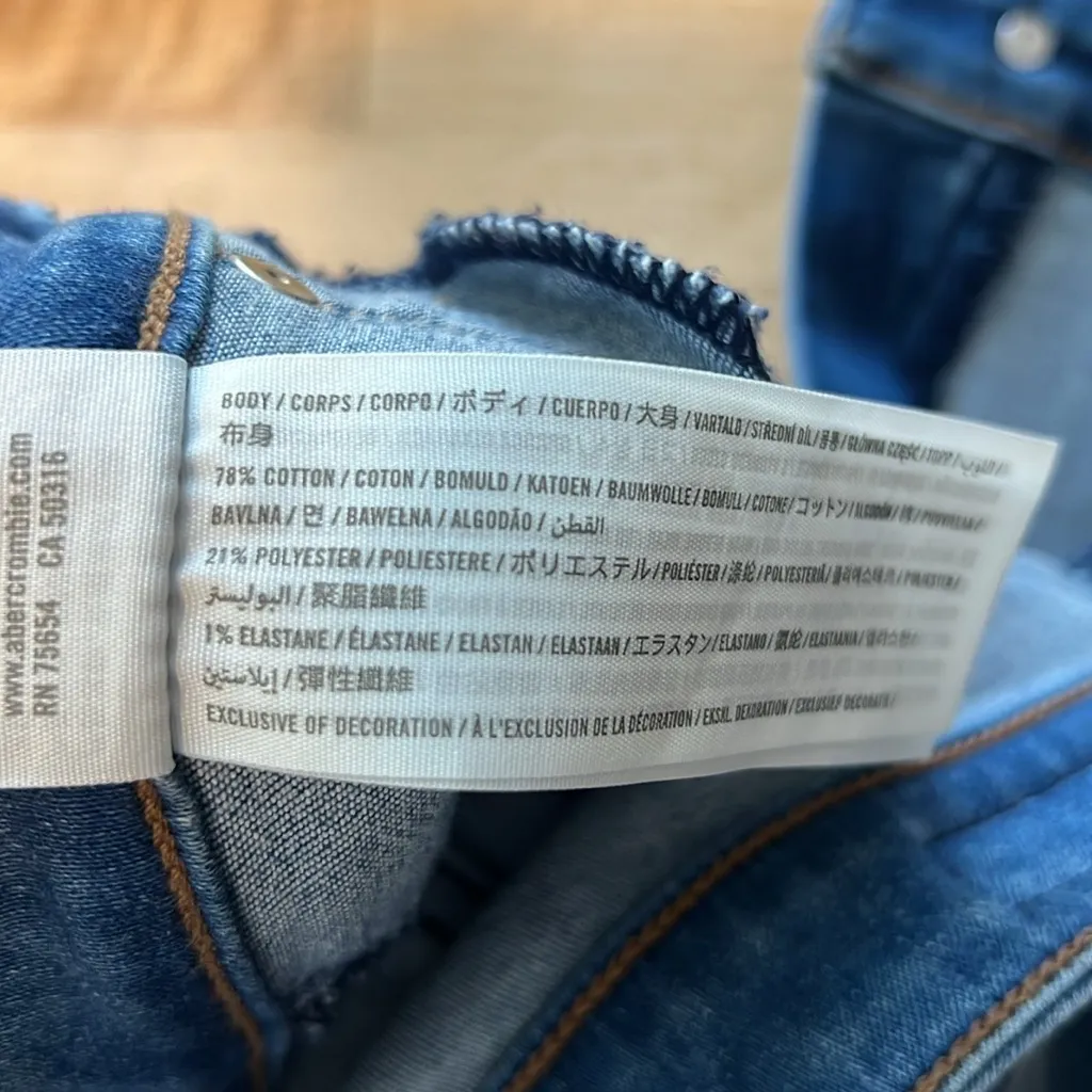 Abercrombie & Fitch High Rise Skinny Distressed Legging/Jegging Ankle Jean 27/ 4 - Image 9