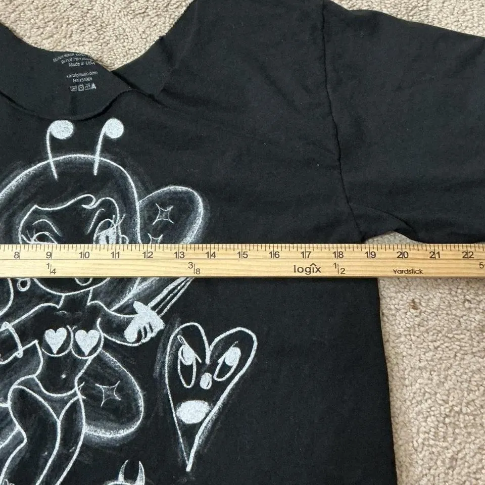 Bichota Official Merch Off Shoulder Graphic TShirt Fairy Bee Design Karol G - Image 4