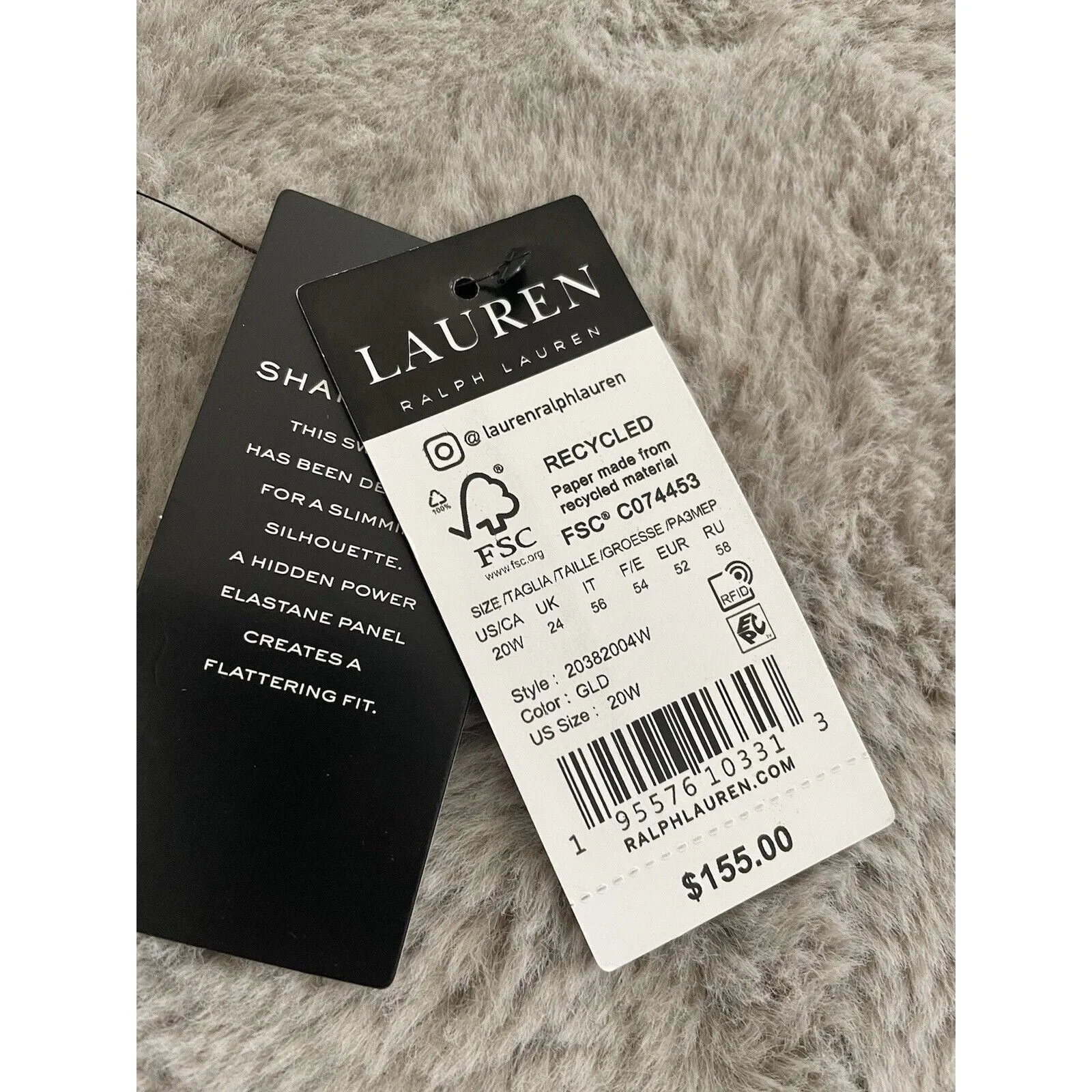 NWT Lauren Ralph Lauren Women Plus Size 20W Luxury Paisley One Shoulder Swimsuit - Image 7