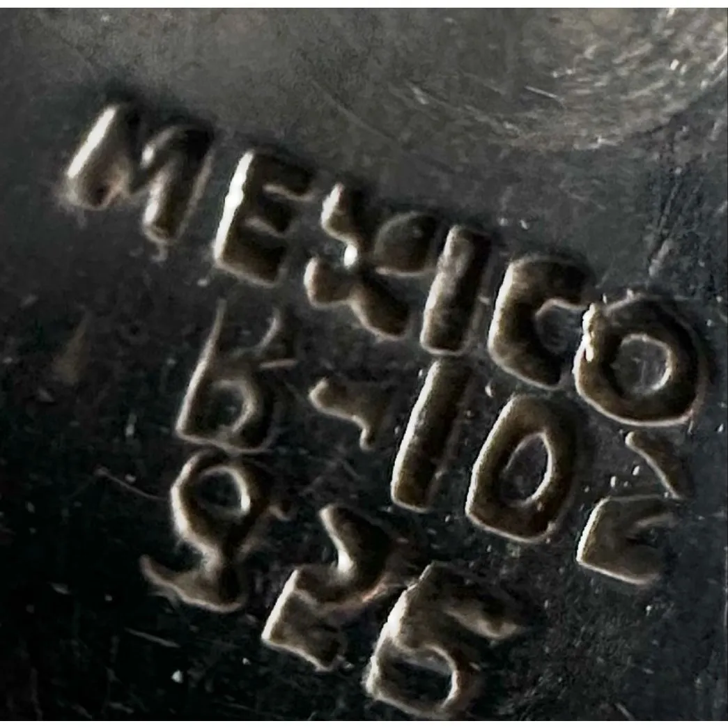 Mexican Sterling Silver Ribbed Post Earrings - Image 5