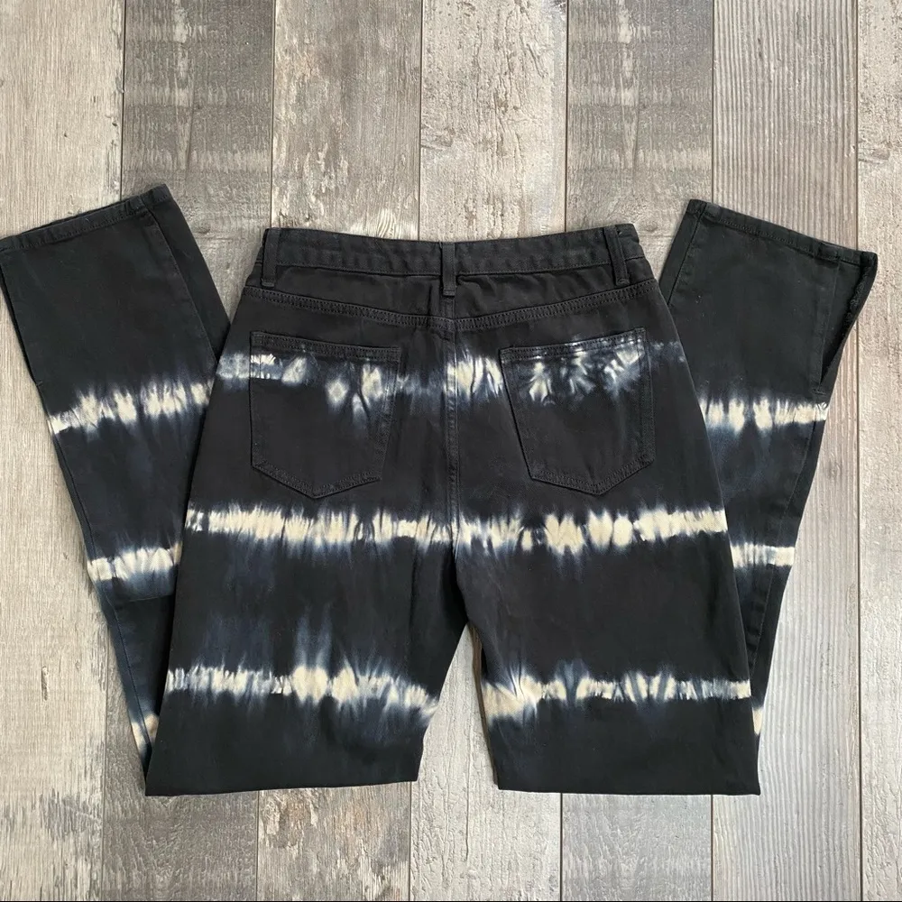 ⭐️PRINCESS POLLY Lioness Alabama Black Tie Dye Split Leg High Rise Jeans 6 - Image 7