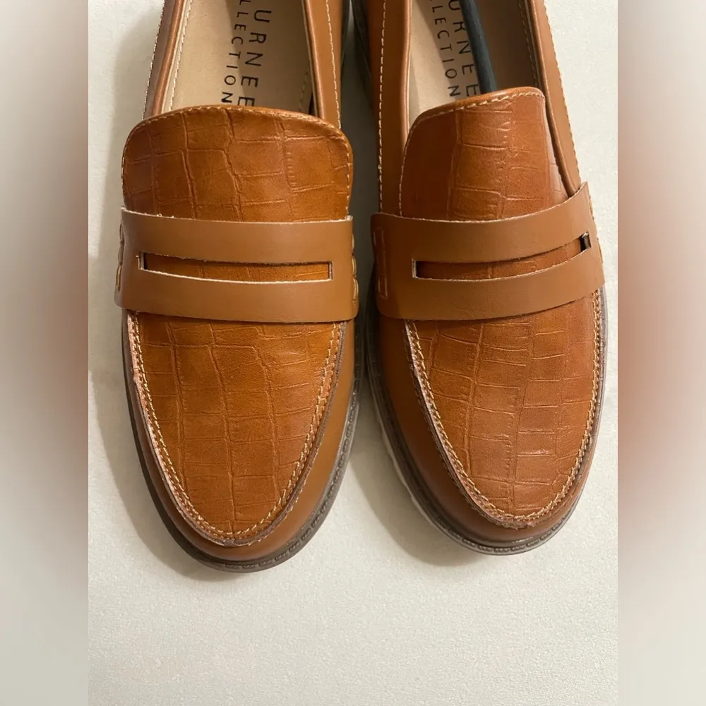 New Journee Collection Kenly Penny Loafers Slip On Shoes Brown Size 6.5 - Image 8