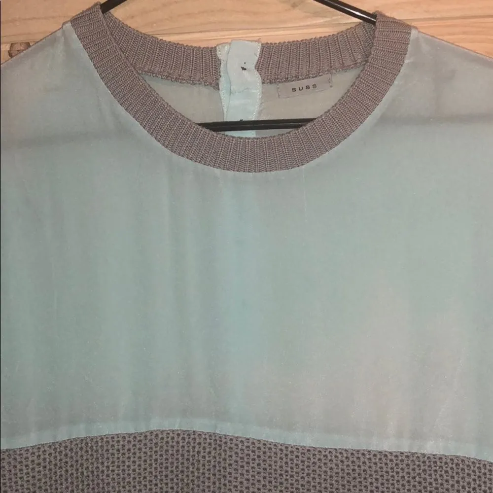 Suss Clothing (Revolve) Silk Blend Shirt Nwt Gray - Image 2