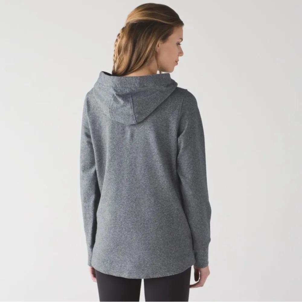 Lululemon  Split Pullover Hoodie Heathered Speckled Black Grey size 4 - Image 2