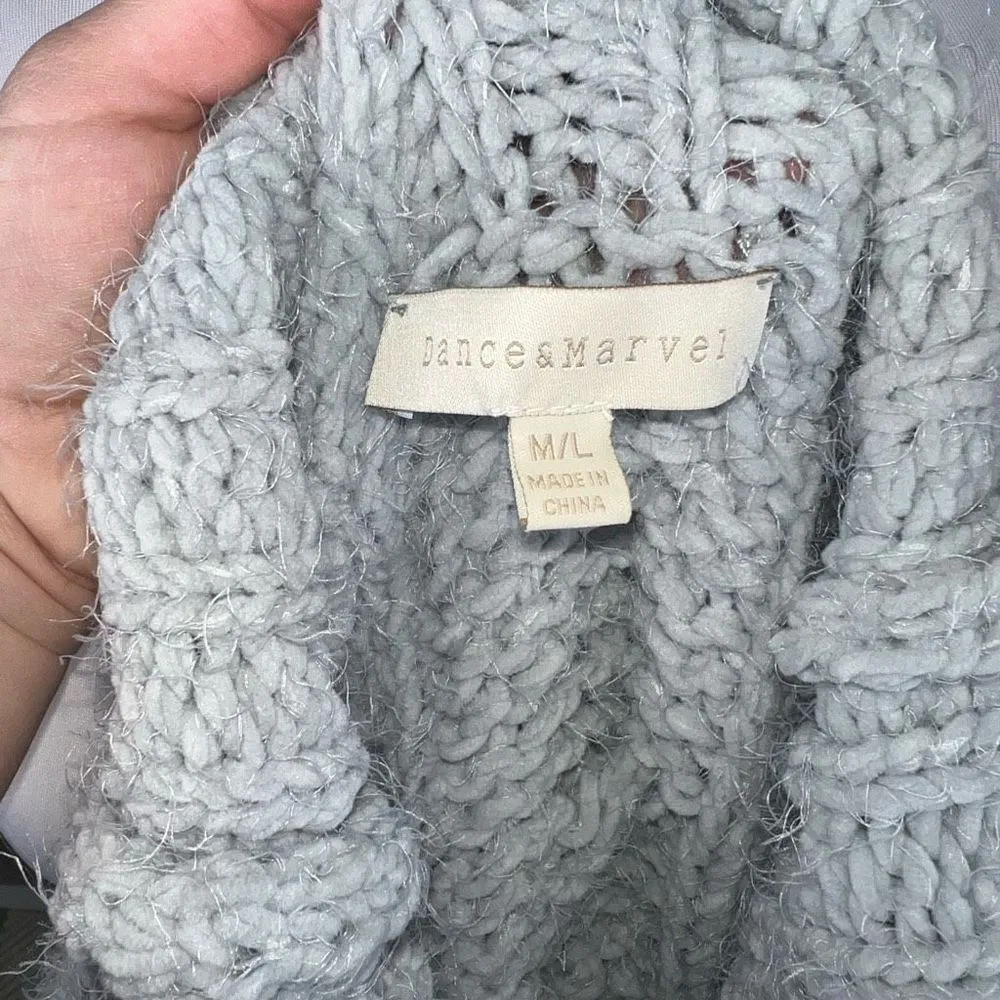 Dance & Marvel Chunky Cable Knit Chenille Turtleneck Sweater Size M/L - Image 13
