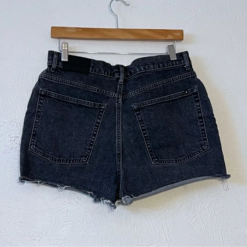 Everlane The Way High Denim Jean Shorts Size 30 Charcoal Gray - Image 2