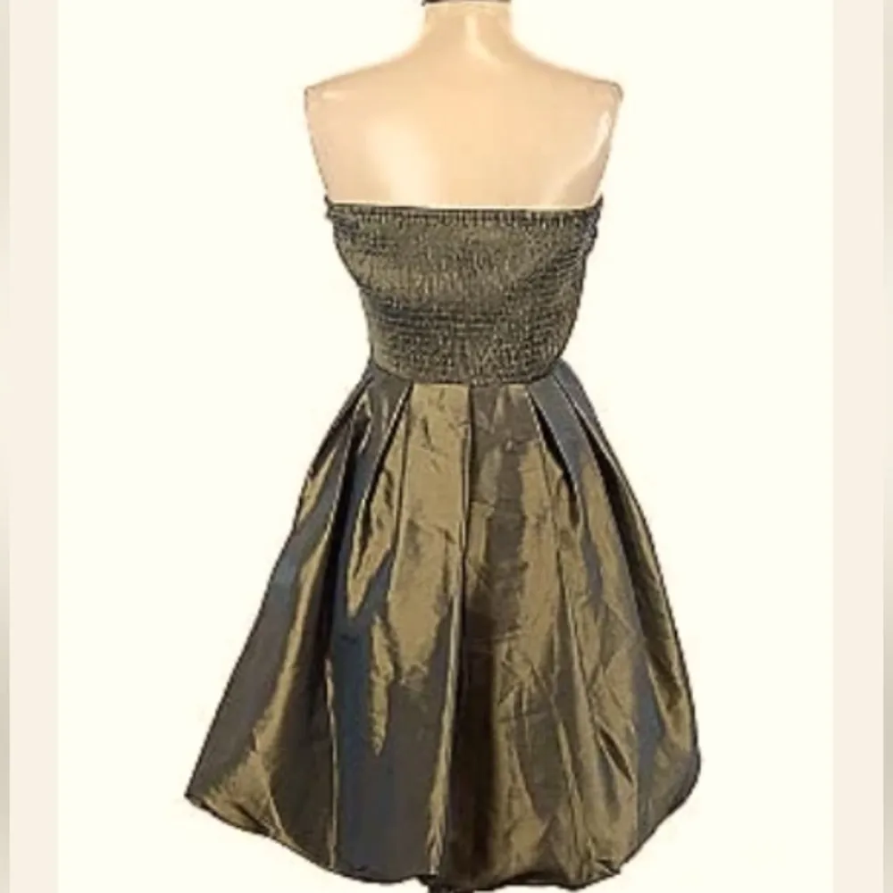 NWT Twenty One metallic Party dress size Small strapless sweetheart poof - Image 2