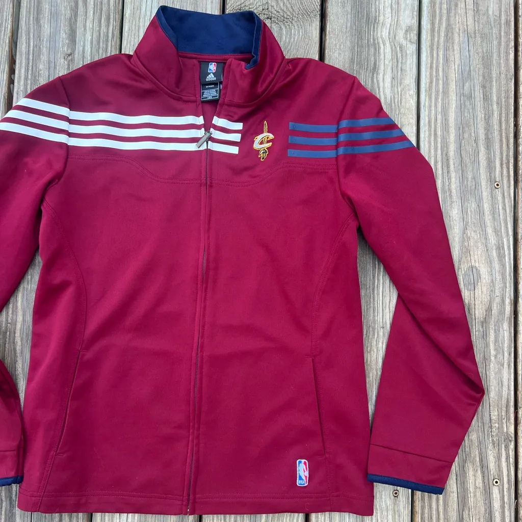adidas cleveland cavaliers | women’s size medium full zip track jacket - Image 2