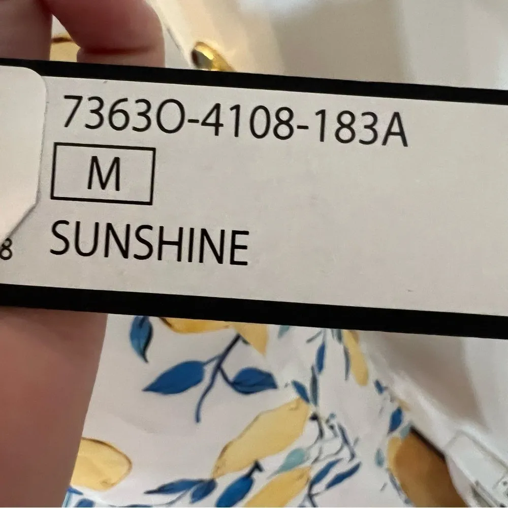 NWT Tribal Life Gives You Lemons Robe Nightgown Set Fruit Print Cottagecore M Yellow Size M - Image 7