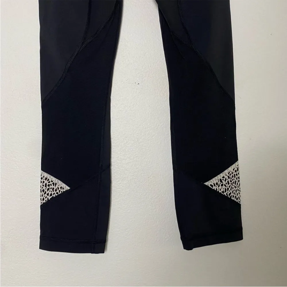 LULULEMON Pace Rival Crop Mixed Fabric Size 4 - Image 10