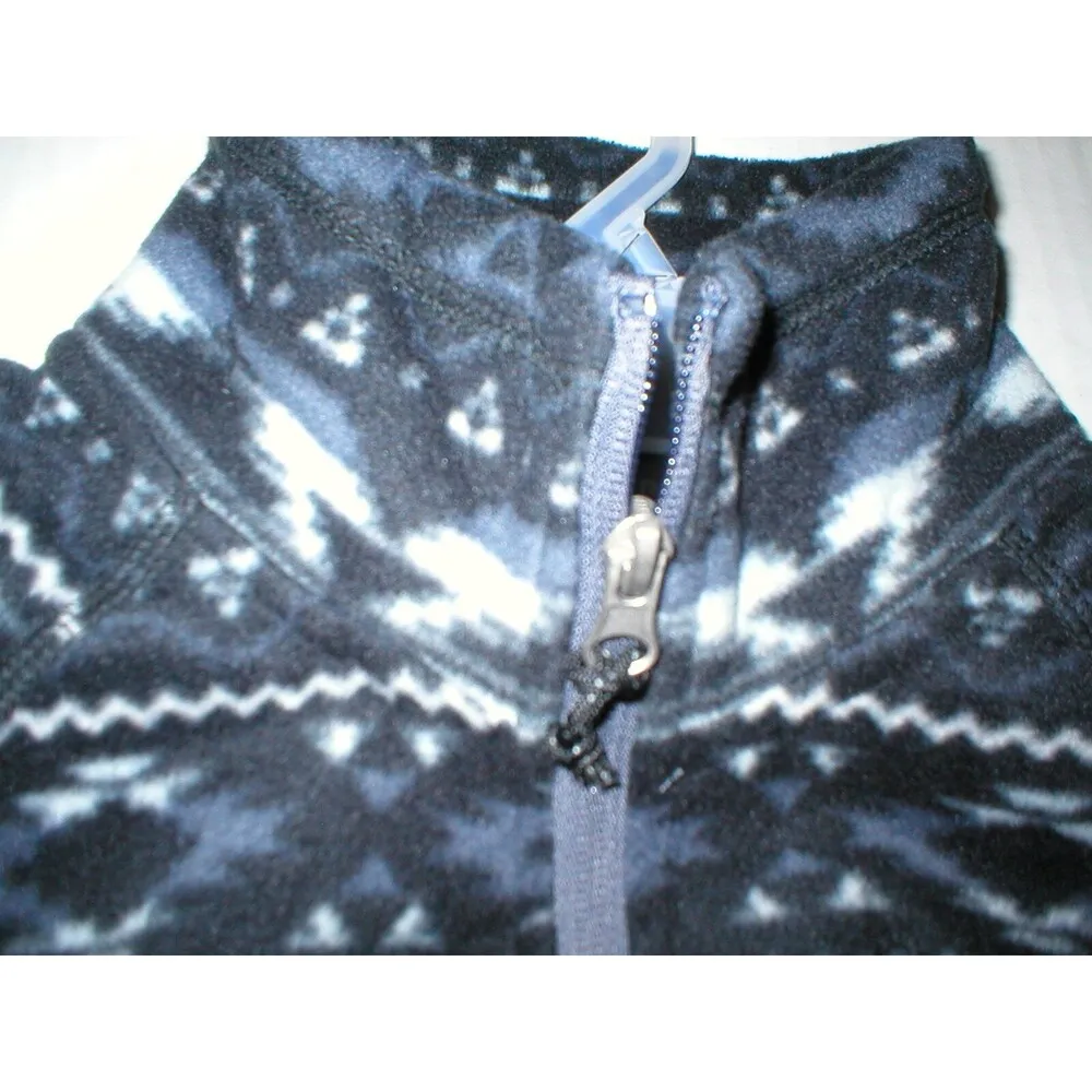 Womens NWT $60 New Free Country Micro Fleece Jacket Black Gray White S Warm - Image 6