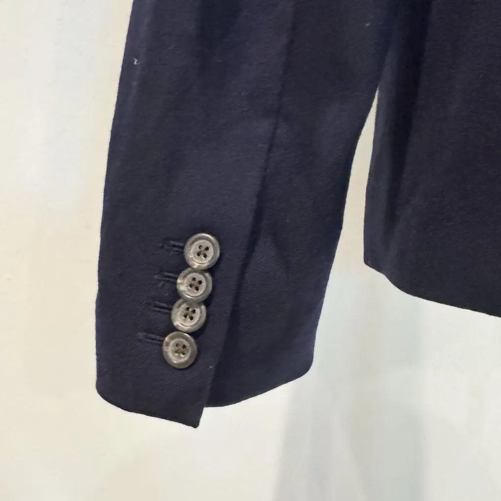 J. Crew Women's Wool Regent‎ Blazer Navy Blue Work Office Business Size 12 - Image 6