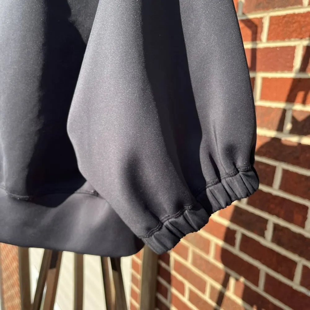 Free People  Movement Black Scrunched Short Sleeve Top Women's Small - Image 4