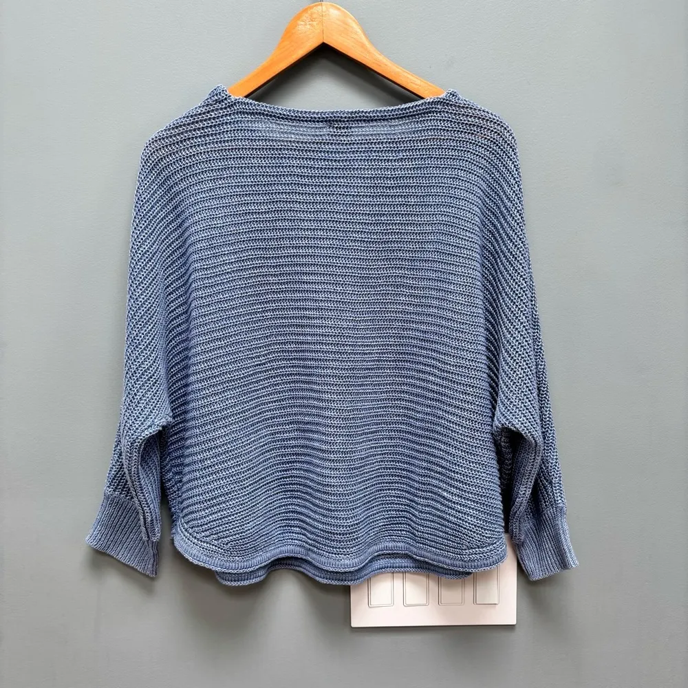 POETRY Rib-Stitch Linen Sweater in Bluebell 8 - Image 10