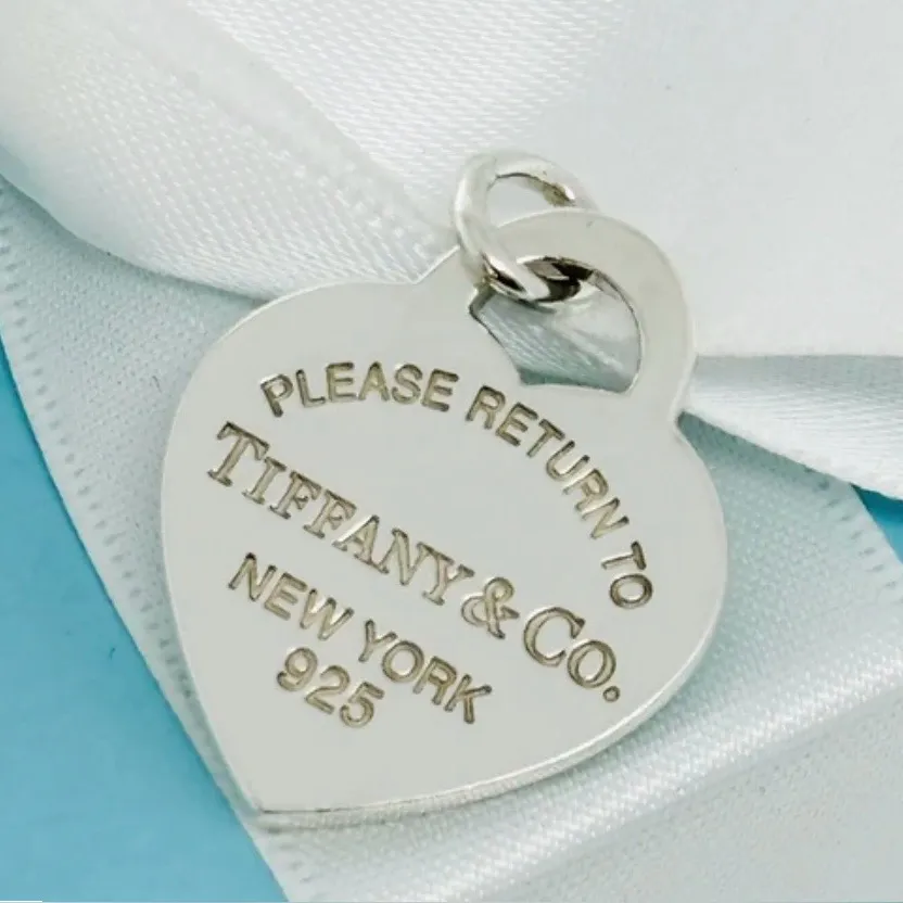 Tiffany & Co. Return to Tiffany Small Heart Tag Necklace Pendant Blue Enamel 16” - Image 5